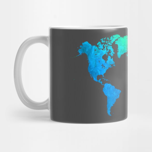 world map green blue #worldmap #map by JBJart